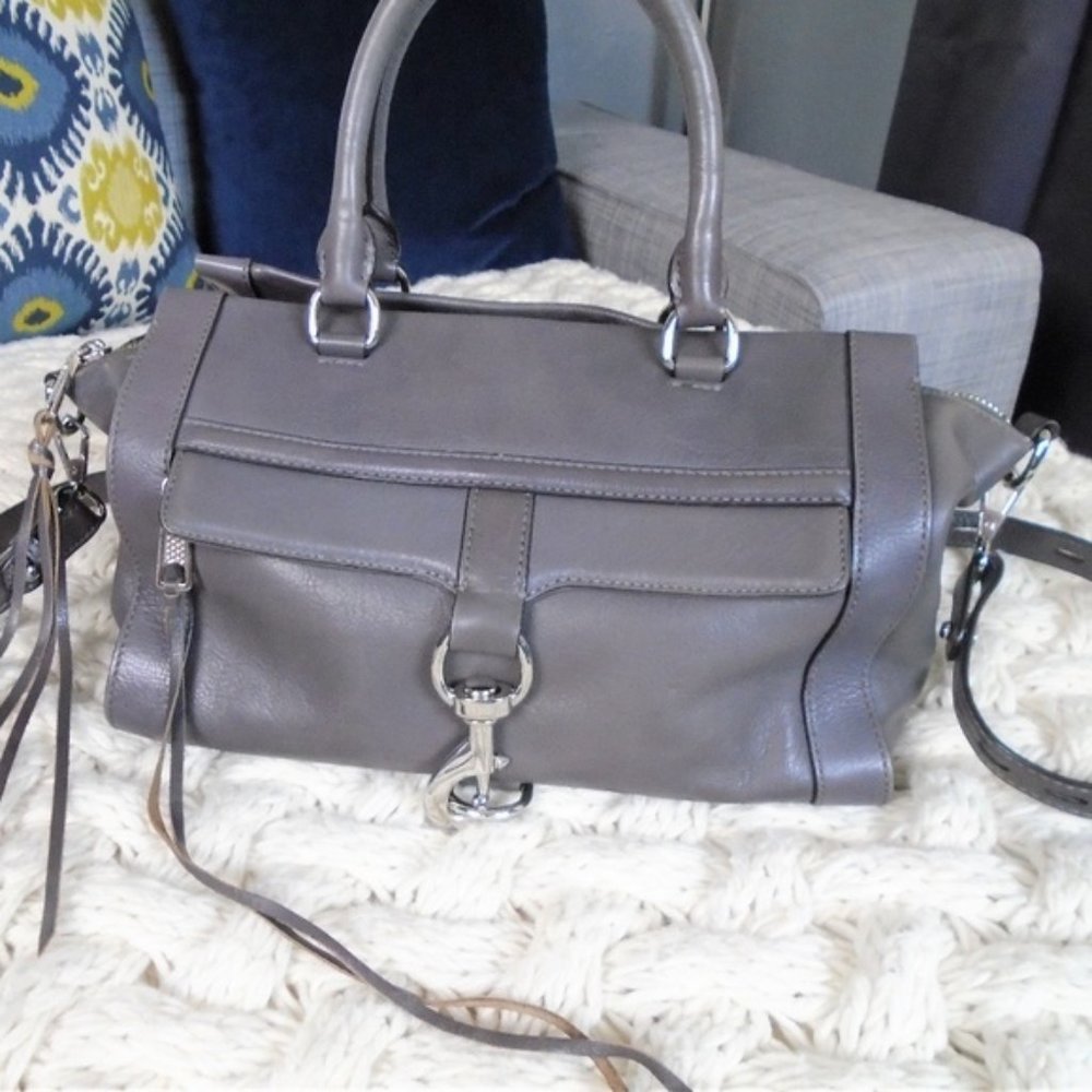 Rebecca Minkoff Gray Bowery Leather Satchel